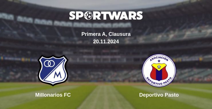 Result of the Millonarios FC — Deportivo Pasto match, 20.11.2024