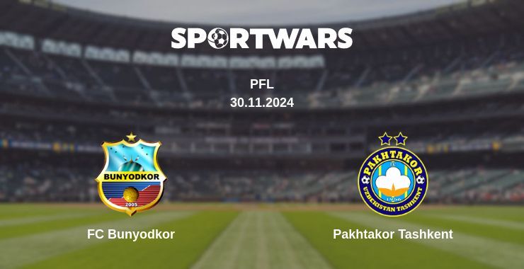 Result of the FC Bunyodkor — Pakhtakor Tashkent match, 30.11.2024