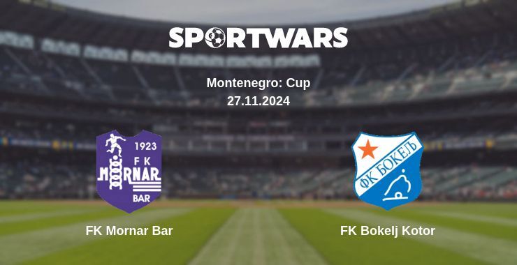 Result of the FK Mornar Bar — FK Bokelj Kotor match, 27.11.2024