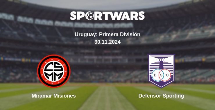 Result of the Miramar Misiones — Defensor Sporting match, 30.11.2024