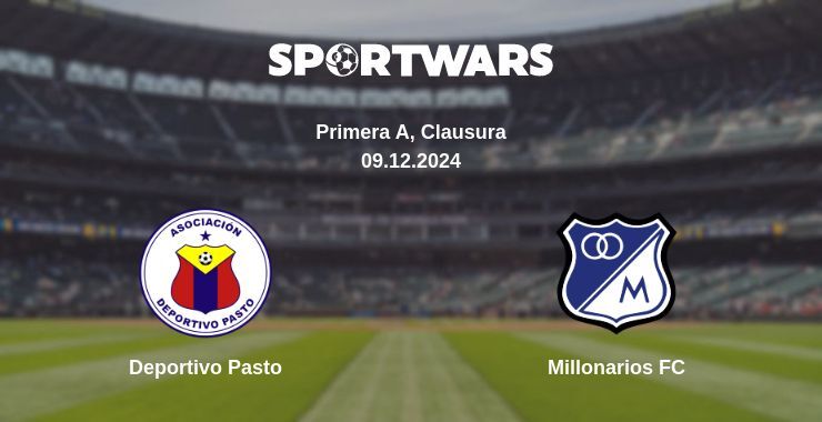 Result of the Deportivo Pasto — Millonarios FC match, 09.12.2024