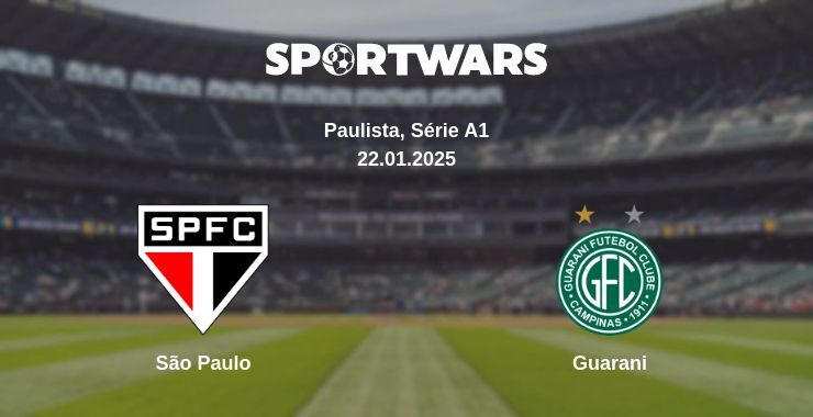 São Paulo — Guarani watch online broadcast, 22.01.2025