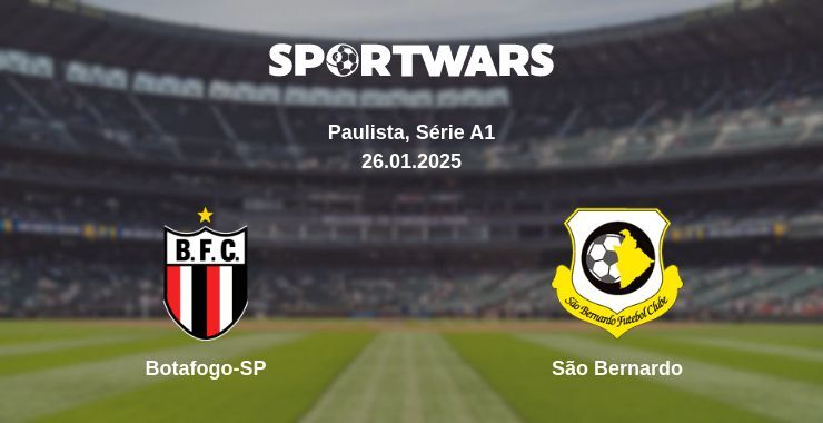 Botafogo-SP — São Bernardo watch online broadcast, 26.01.2025