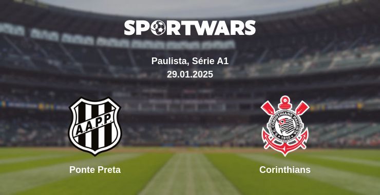 Ponte Preta — Corinthians watch online broadcast, 29.01.2025