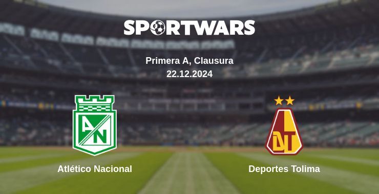 Atlético Nacional — Deportes Tolima watch online broadcast, 22.12.2024