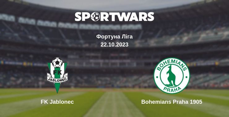 FK Jablonec — Bohemians Praha 1905 дивитись онлайн безкоштовно 22.10.2023