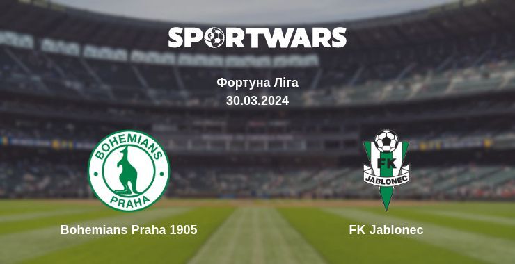 Bohemians Praha 1905 — FK Jablonec дивитись онлайн безкоштовно 30.03.2024