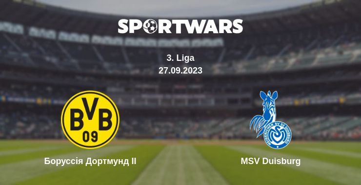 Боруссія Дортмунд II — MSV Duisburg дивитись онлайн безкоштовно 27.09.2023