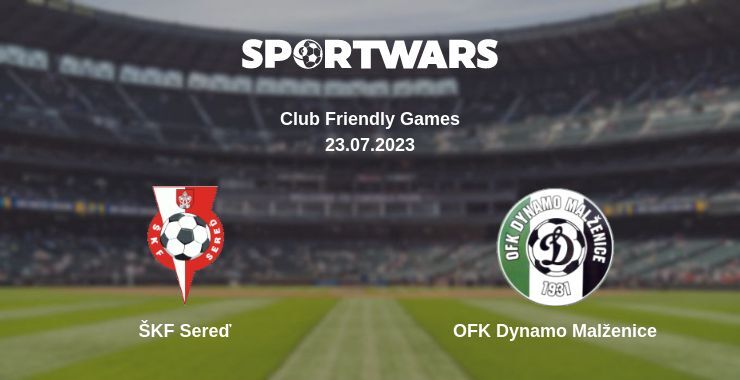 ŠKF Sereď — OFK Dynamo Malženice дивитись онлайн безкоштовно 23.07.2023