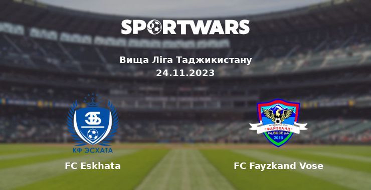 FC Eskhata — FC Fayzkand Vose дивитись онлайн безкоштовно 24.11.2023