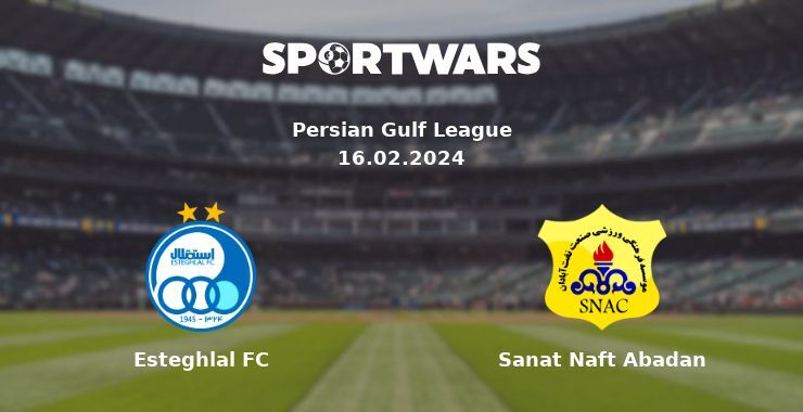 Esteghlal FC — Sanat Naft Abadan дивитись онлайн безкоштовно 16.02.2024