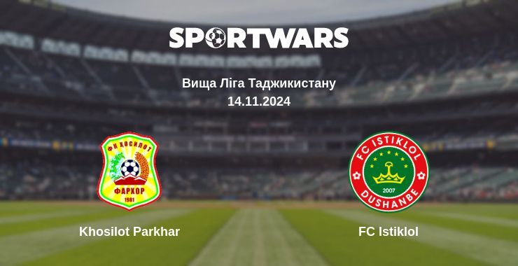 Результат матчу Khosilot Parkhar — FC Istiklol, 14.11.2024