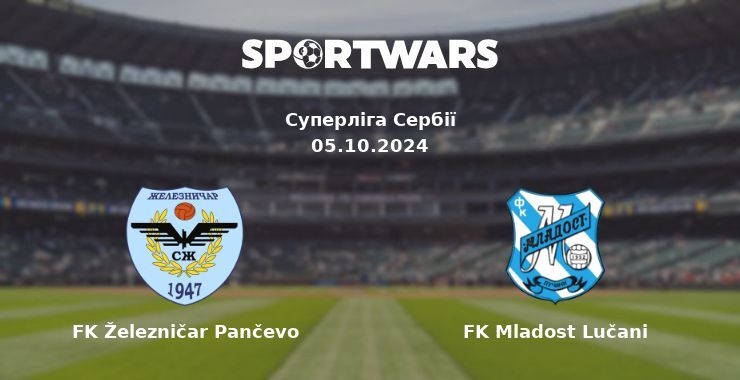 FK Železničar Pančevo - FK Mladost Lučani, де дивитися онлайн трансляцію