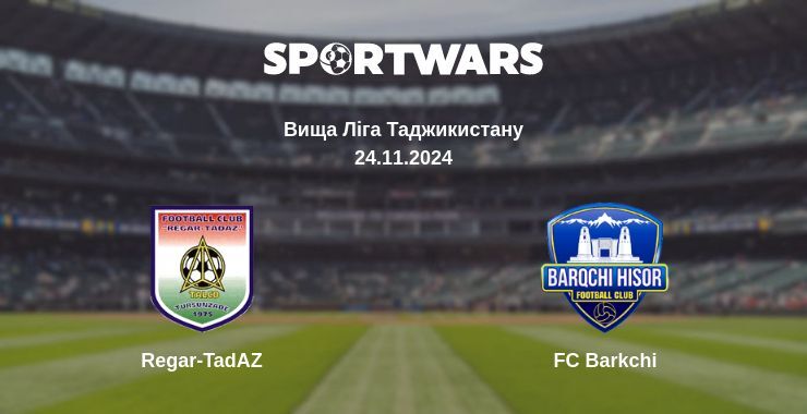 Результат матчу Regar-TadAZ — FC Barkchi, 24.11.2024