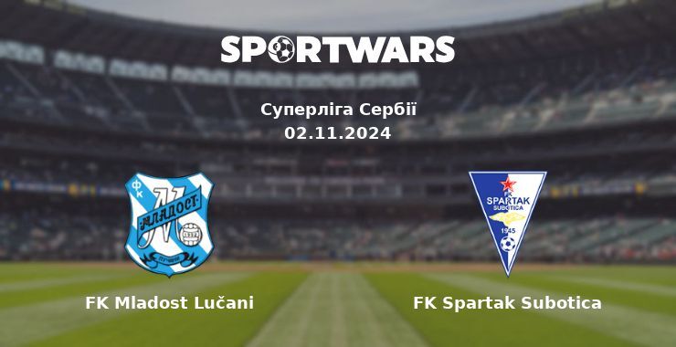 FK Mladost Lučani — FK Spartak Subotica дивитись онлайн безкоштовно 02.11.2024