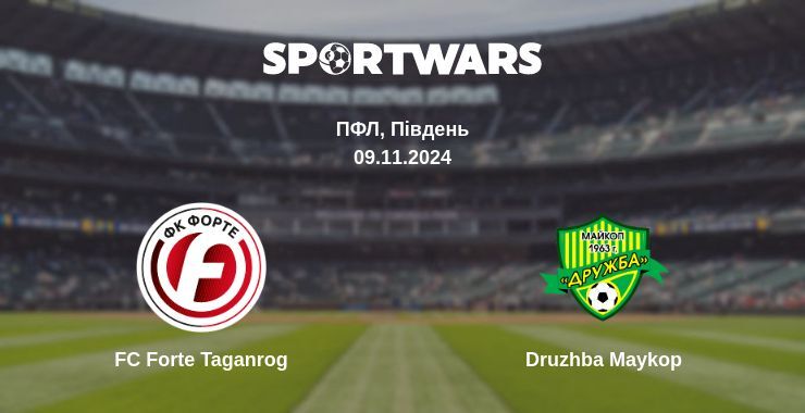 FC Forte Taganrog — Druzhba Maykop дивитись онлайн безкоштовно 09.11.2024