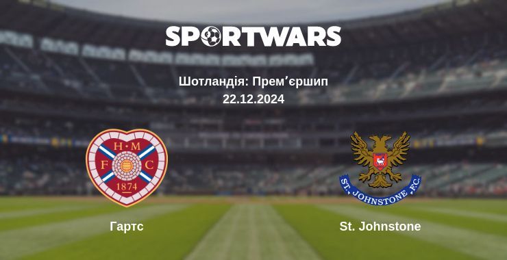 Гартс — St. Johnstone дивитись онлайн пряму трансляцію, 22.12.2024