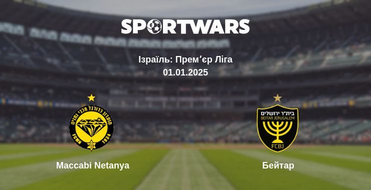 Maccabi Netanya — Бейтар дивитись онлайн пряму трансляцію, 01.01.2025