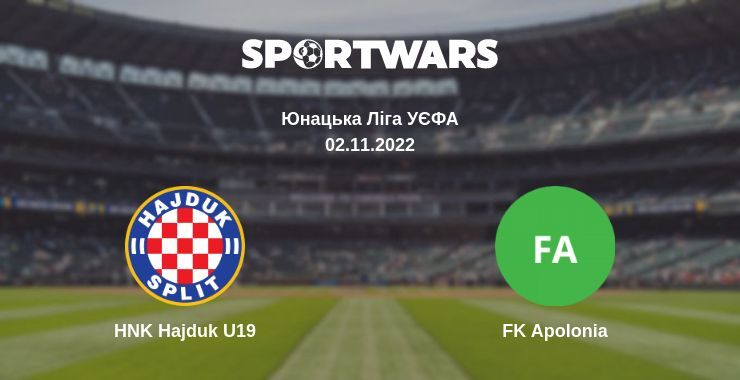 HNK Hajduk U19 — FK Apolonia дивитись онлайн безкоштовно 02.11.2022