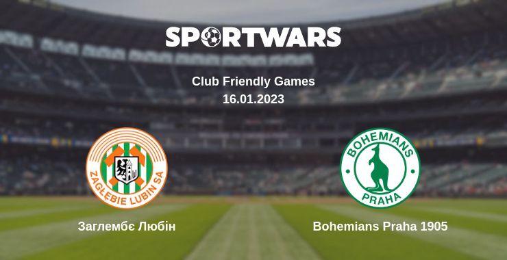 Результат матчу Заглембє Любін — Bohemians Praha 1905, 16.01.2023