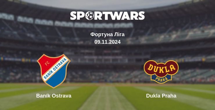 Baník Ostrava — Dukla Praha дивитись онлайн безкоштовно 09.11.2024