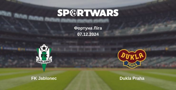 FK Jablonec — Dukla Praha дивитись онлайн безкоштовно 07.12.2024