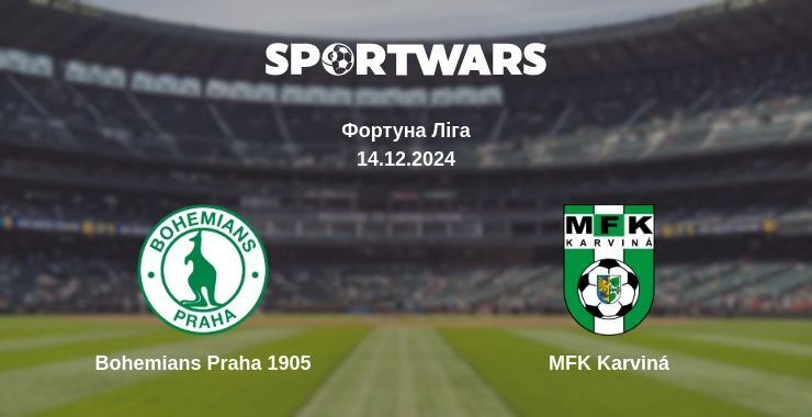 Bohemians Praha 1905 — MFK Karviná дивитись онлайн безкоштовно 14.12.2024