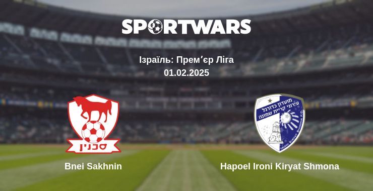 Bnei Sakhnin — Hapoel Ironi Kiryat Shmona дивитись онлайн пряму трансляцію, 01.02.2025