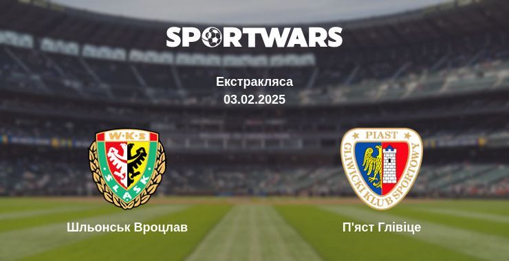 Шльонськ Вроцлав — П'яст Глівіце дивитись онлайн пряму трансляцію, 03.02.2025