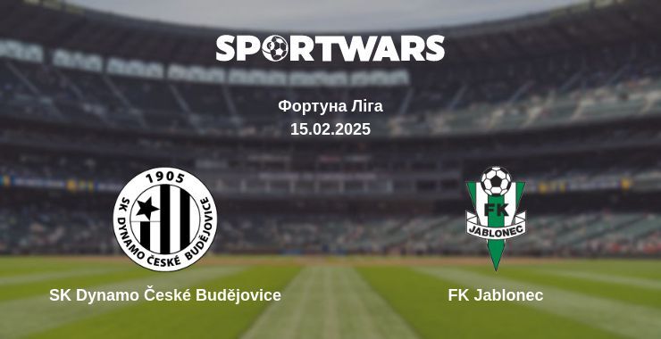 SK Dynamo České Budějovice — FK Jablonec дивитись онлайн пряму трансляцію, 15.02.2025