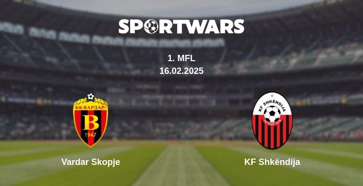 Vardar Skopje — KF Shkëndija дивитись онлайн пряму трансляцію, 16.02.2025