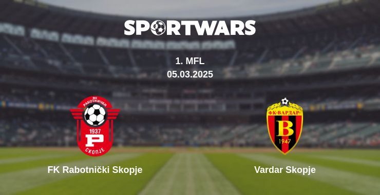 FK Rabotnički Skopje — Vardar Skopje дивитись онлайн пряму трансляцію, 05.03.2025