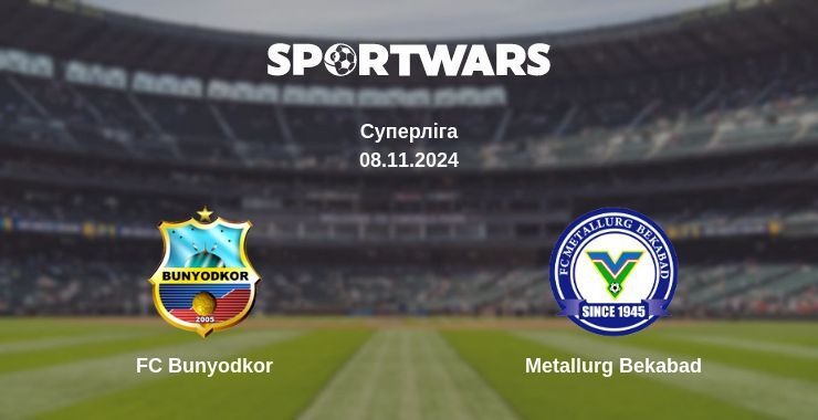 Результат матчу FC Bunyodkor — Metallurg Bekabad, 08.11.2024