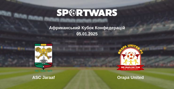 ASC Jaraaf — Orapa United дивитись онлайн пряму трансляцію, 05.01.2025