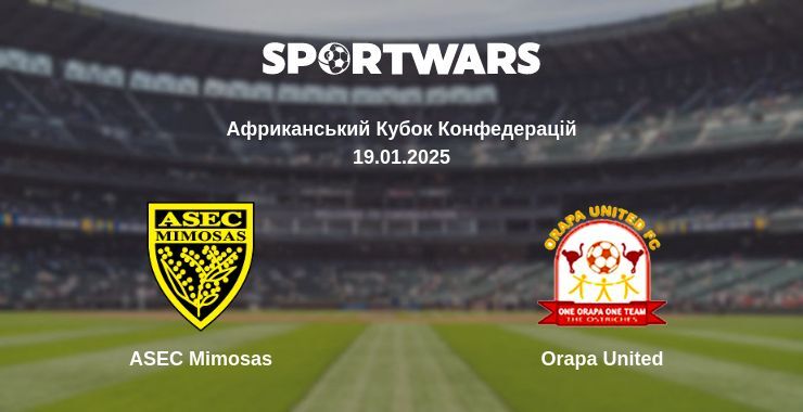 ASEC Mimosas — Orapa United дивитись онлайн пряму трансляцію, 19.01.2025