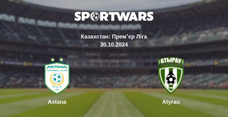 Результат матчу Astana — Atyrau, 30.10.2024