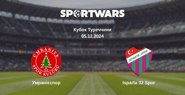 Результат матчу Умранієспор — Isparta 32 Spor, 05.12.2024