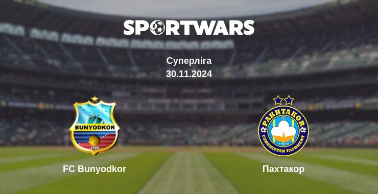 Результат матчу FC Bunyodkor — Пахтакор, 30.11.2024