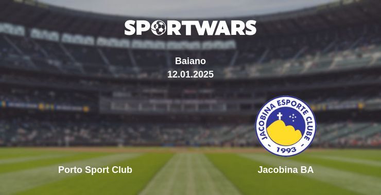 Porto Sport Club — Jacobina BA дивитись онлайн пряму трансляцію, 12.01.2025