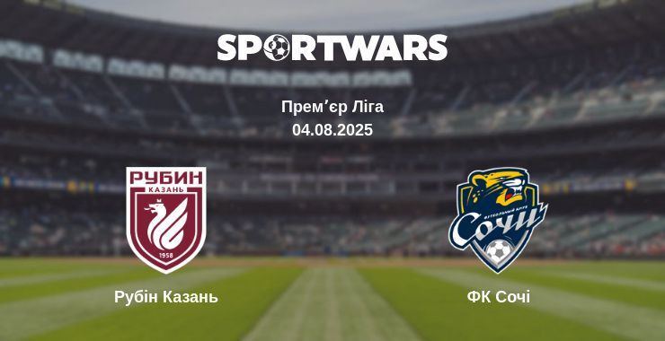 Рубін Казань - ФК Сочі дивитись онлайн пряму трансляцію